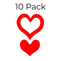Sticker - Heart-Shaped (10 Pack)