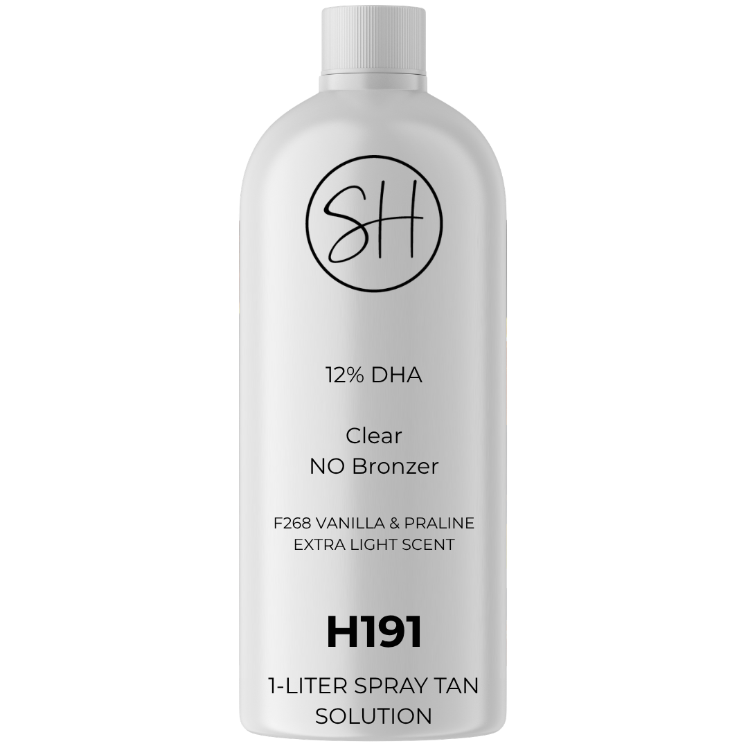 Summer House Tan Solution, 12% DHA, Clear (NO BRONZER), F268 Vanilla & Praline Extra Light Scent – LABELED (H191)