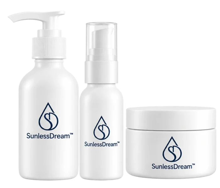 sunless white retail bottles